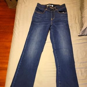 Betabrand Yoga Denim Bootcut Jeans, XS, dark denim